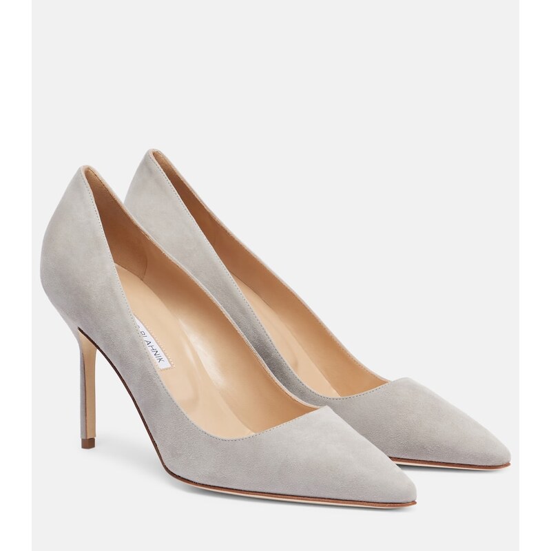 Manolo Blahnik BB 90 suede pumps