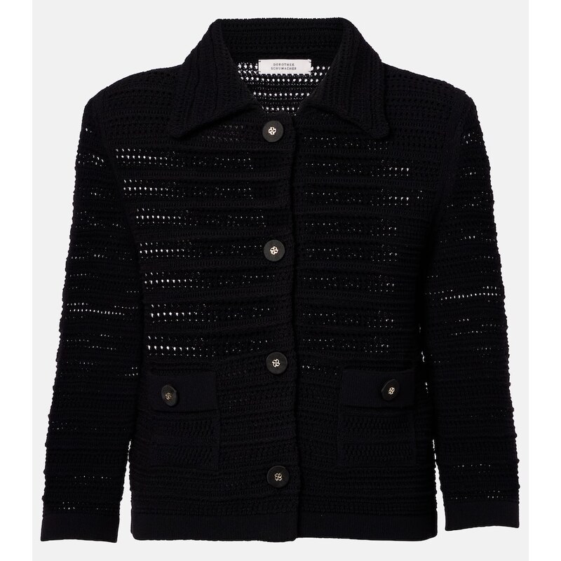 Dorothee Schumacher Precise Pointelle cotton-blend cardigan