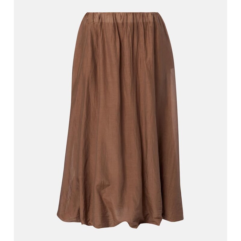 Velvet Ines cotton and silk voile maxi skirt