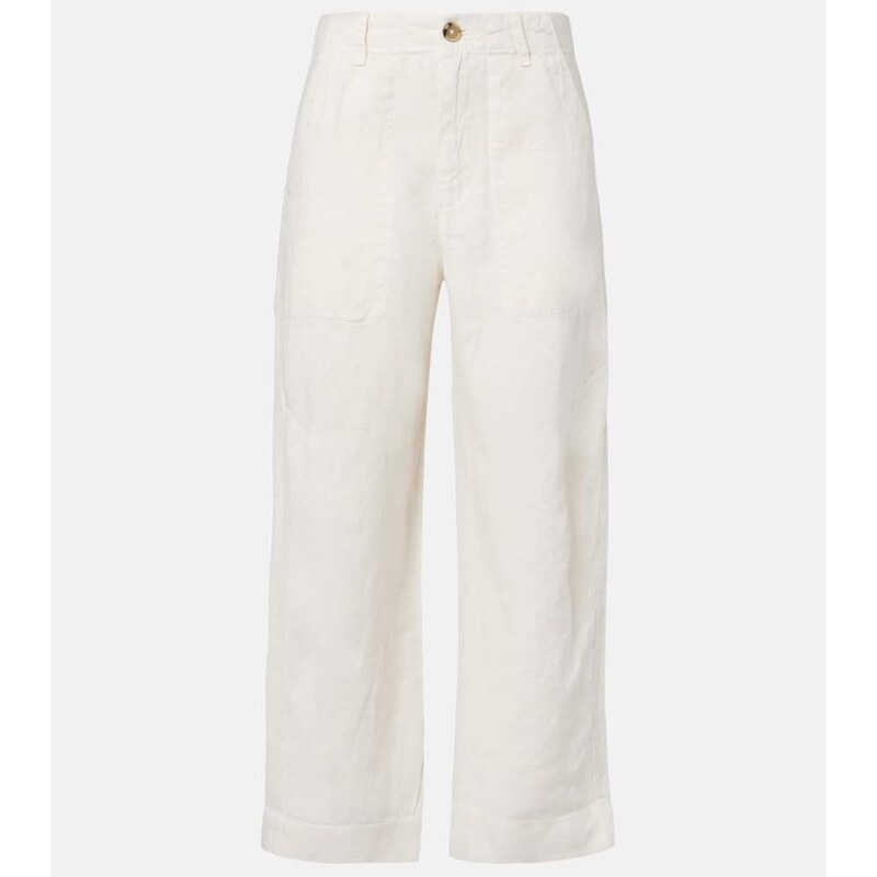 Velvet Issa linen barrel-leg pants