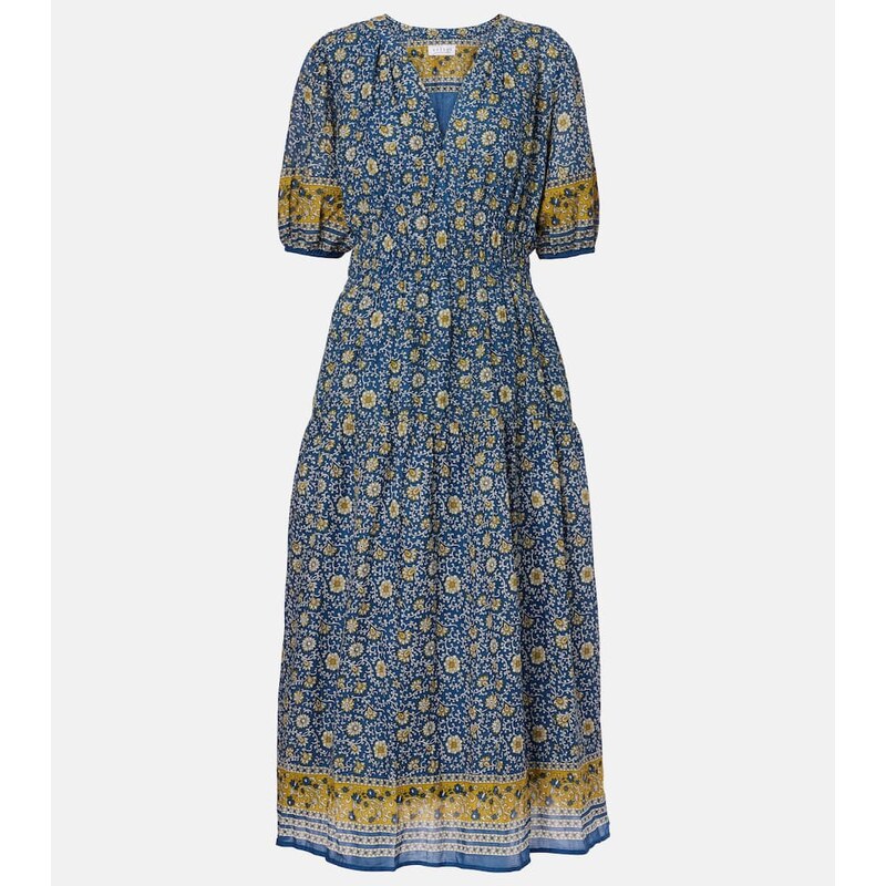Velvet Natalia floral cotton maxi dress