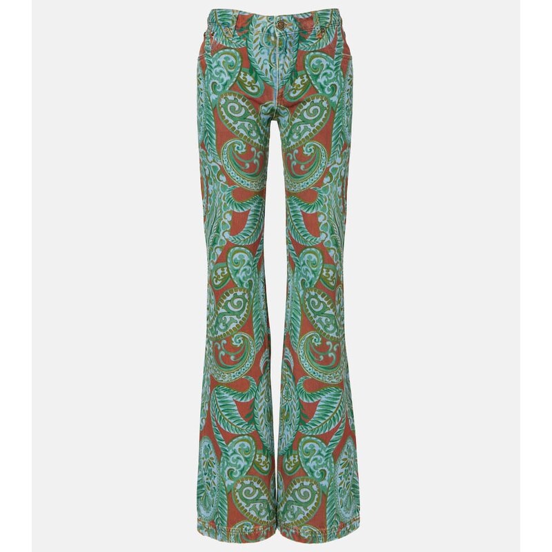 Etro Paisley high-rise wide-leg jeans