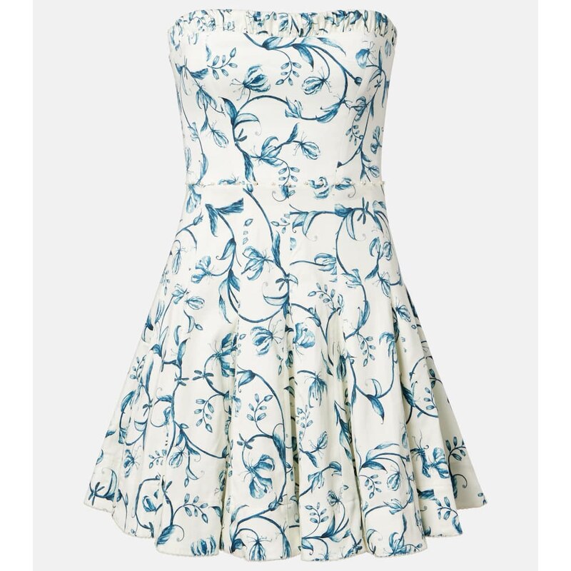 Agua by Agua Bendita Caudal strapless cotton-blend minidress