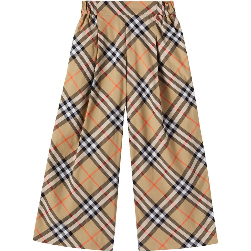 Burberry Kids Burberry Check cotton wide-leg pants