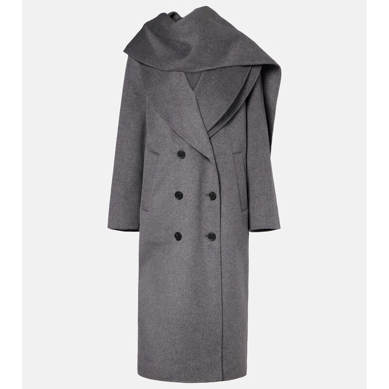 Róhe Scarf-detail wool and cashmere coat
