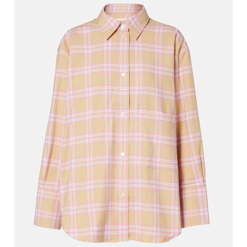 Róhe Checked cotton flannel overshirt