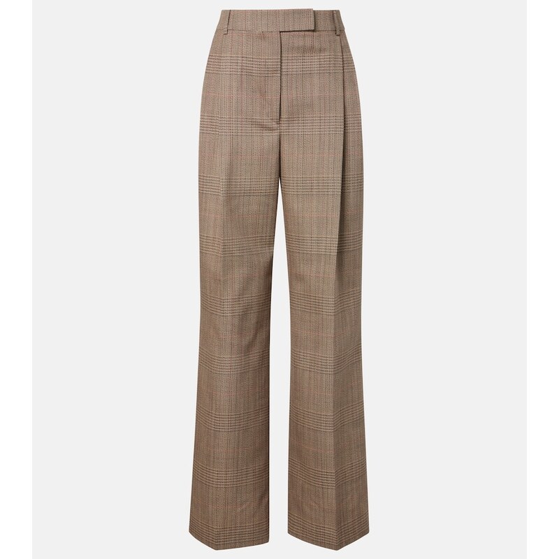 Róhe Checked virgin wool straight pants