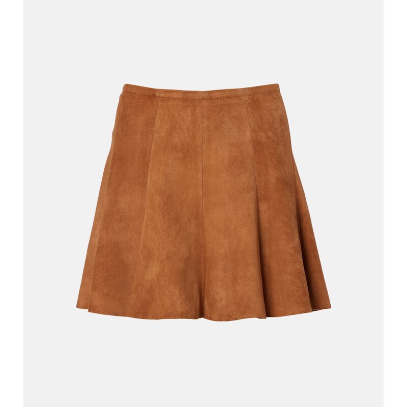 Stouls Mila pleated suede miniskirt