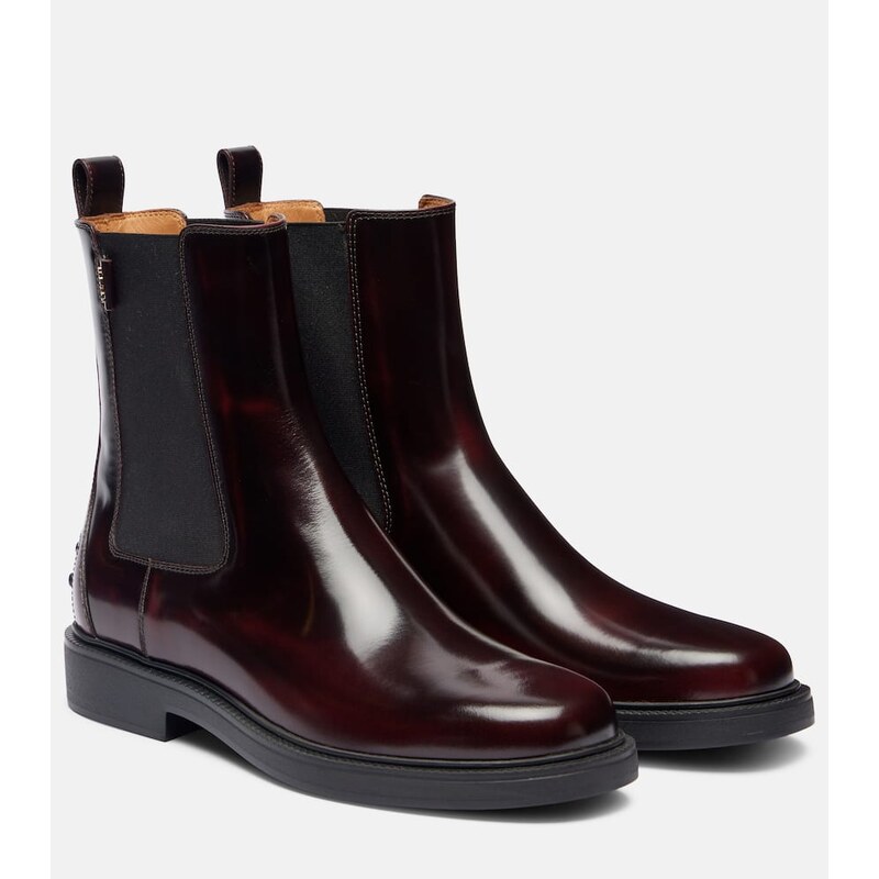 Tods kůžové čeledínky v barvě burgundy