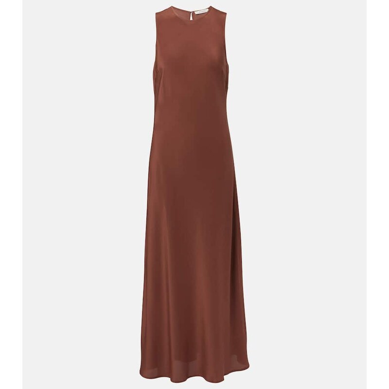 Asceno Valencia silk crÃªpe maxi dress