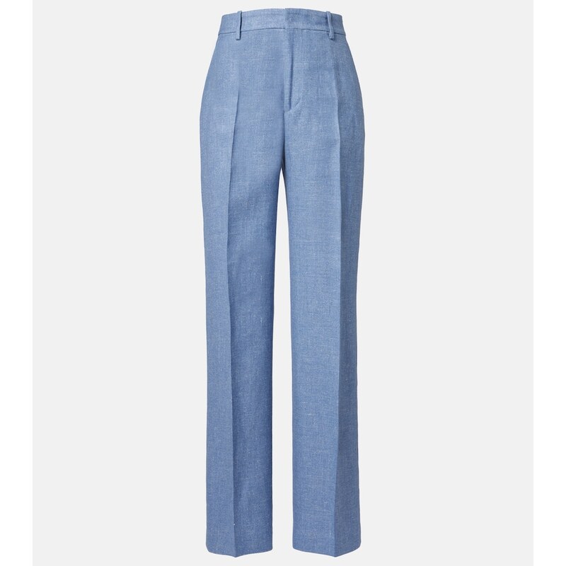 Polo Ralph Lauren Linen and cotton twill wide-leg pants