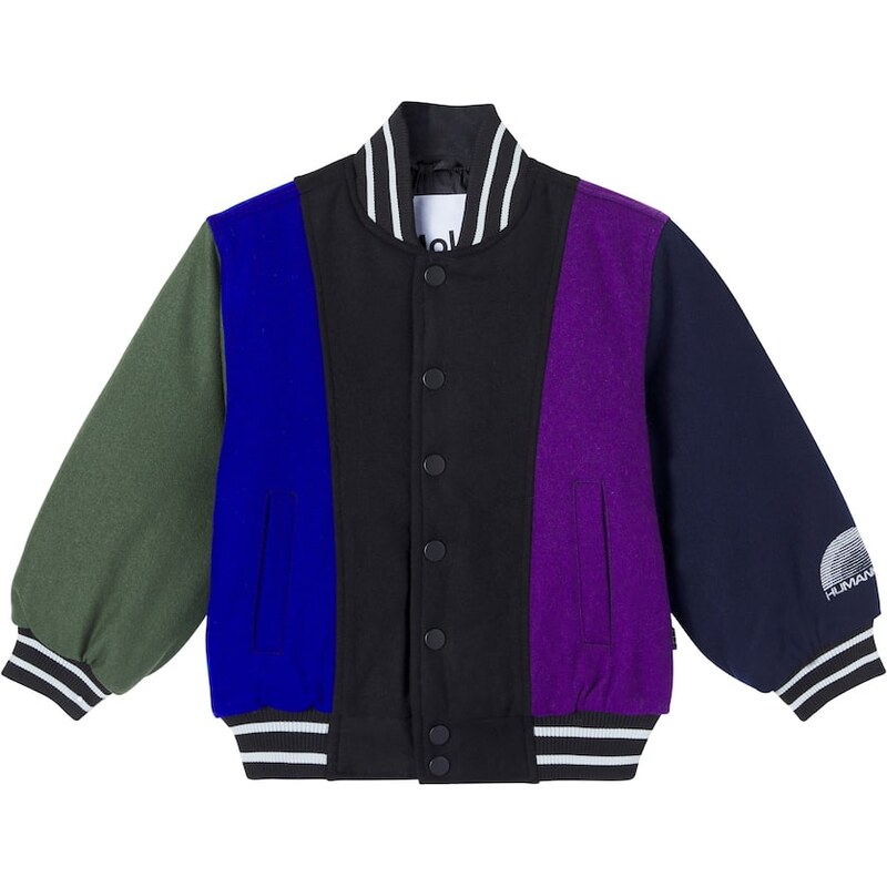 Molo Hani striped wool-blend varsity jacket