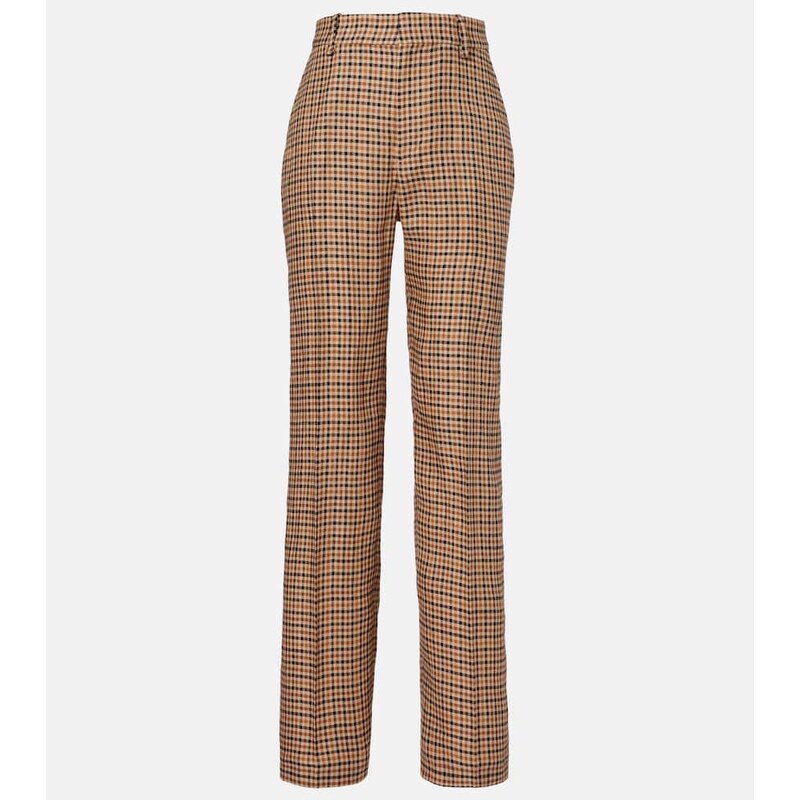 Polo Ralph Lauren Checked linen straight pants