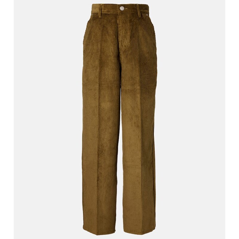 Ami Paris Cotton corduroy wide-leg pants