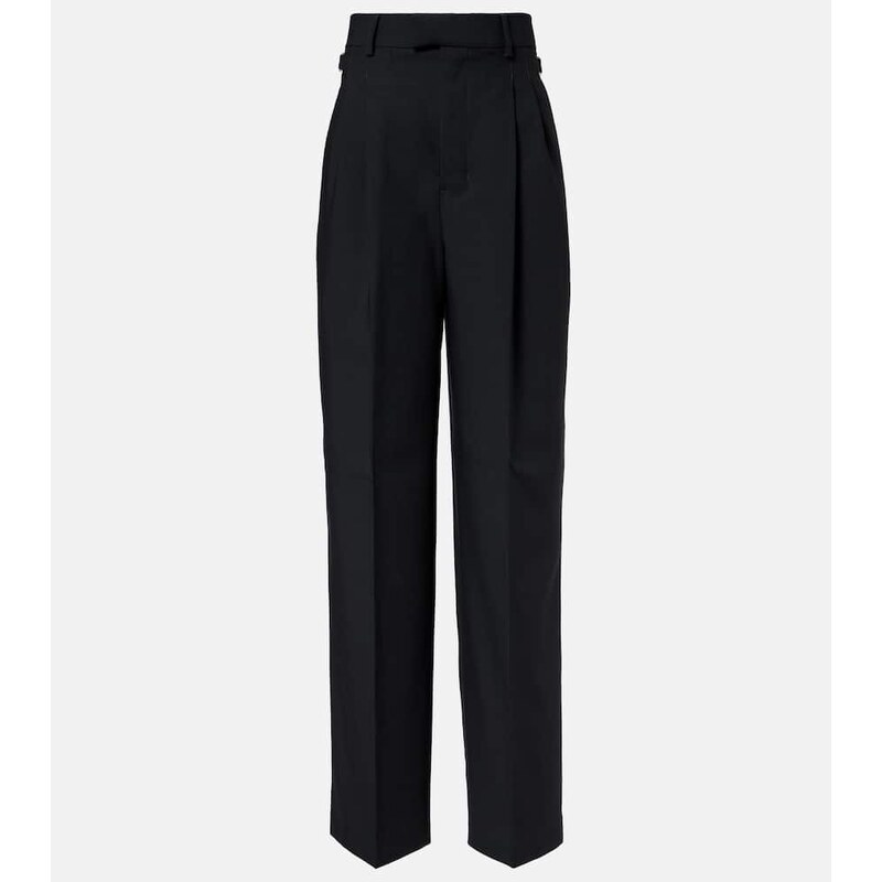 Ami Paris High-rise virgin wool twill pants