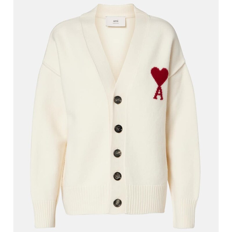 Ami Paris Ami de CÅur virgin wool cardigan