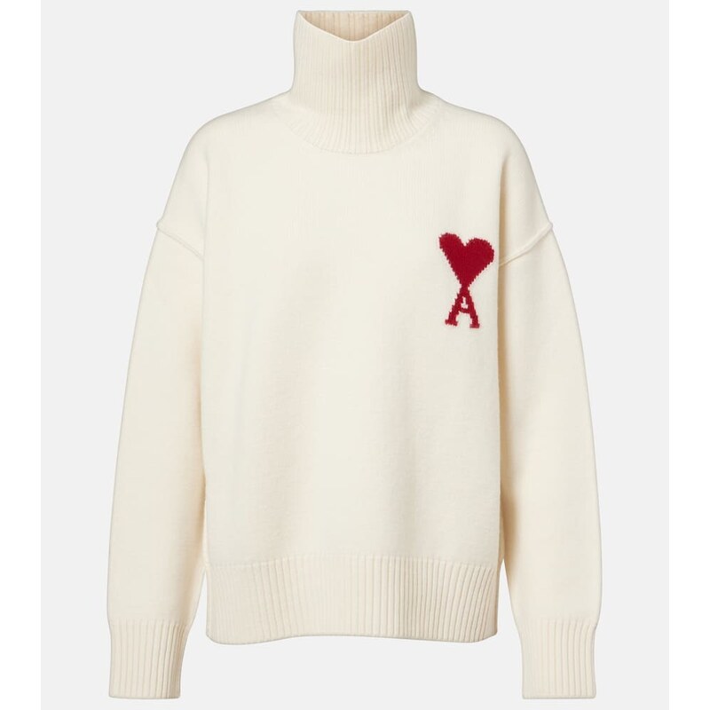 Ami Paris Ami de CÅur virgin wool turtleneck sweater