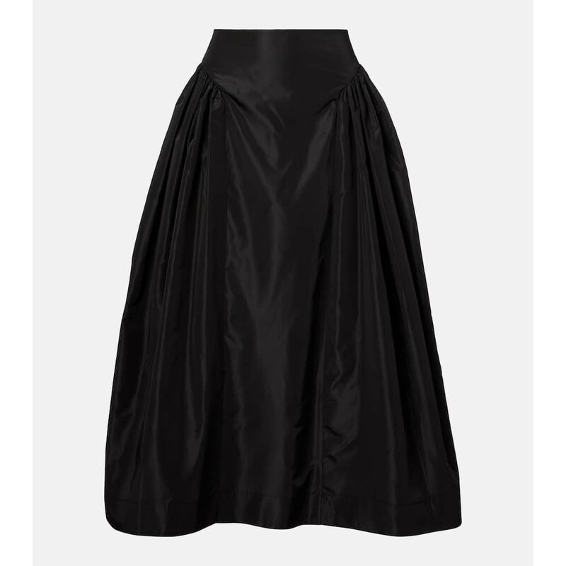 Simone Rocha Taffeta midi suknička v černé barvě