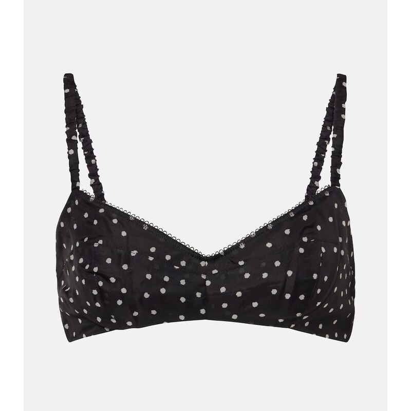SIR Polka-dot silk bralette