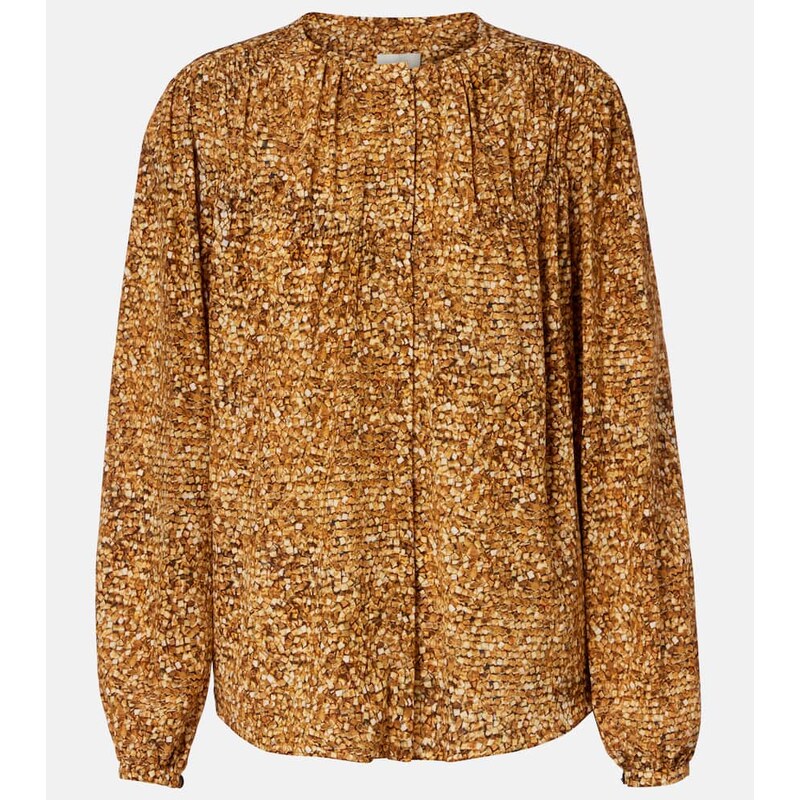 Isabel Marant Sally printed silk-blend blouse