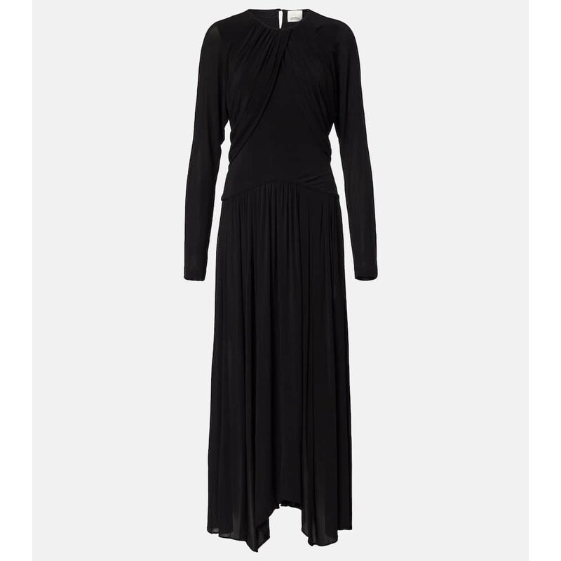 Isabel Marant Galina draped gathered jersey maxi dress