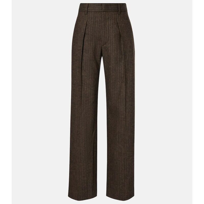 Isabel Marant Lisetta chalk stripe wide-leg suit pants