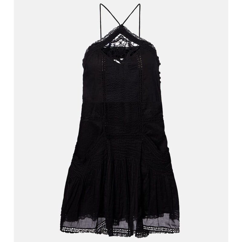 Marant Etoile Geraldin lace-trimmed cotton minidress