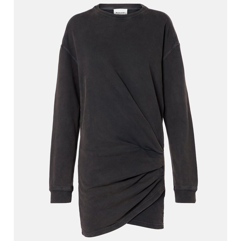 Marant Etoile Pipper gathered cotton sweatshirt dress