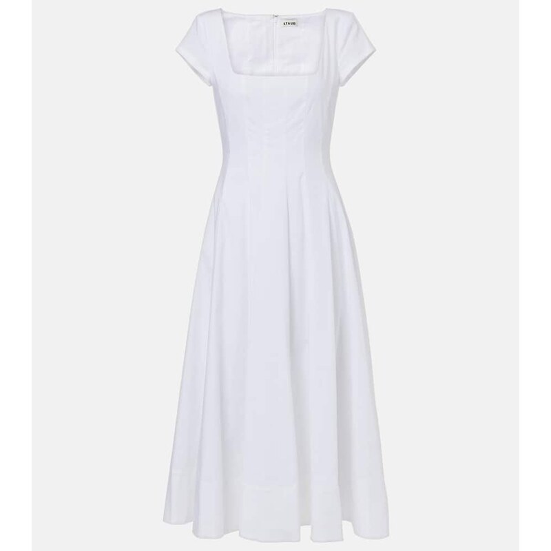 Staud Wells pleated midi dress