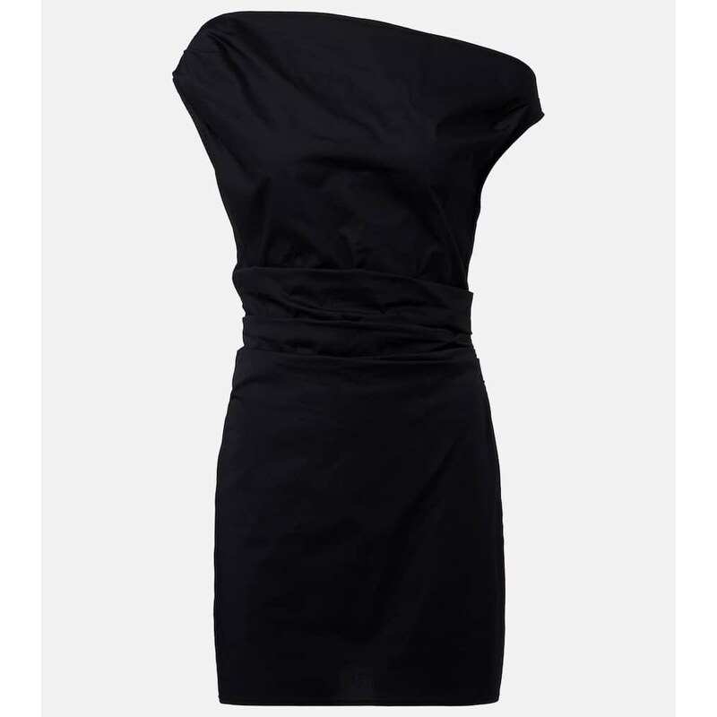 Staud Phare ruched cotton poplin minidress