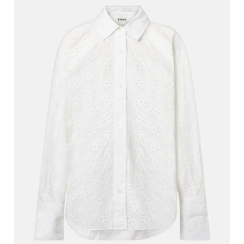 Staud Colton eyelet cotton shirt