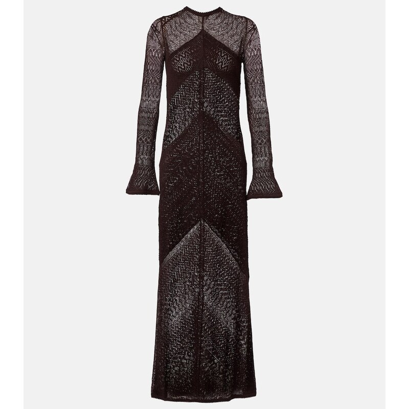 Staud Vera knitted open-back maxi dress