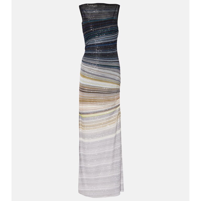 Missoni Sequined striped lamÃ maxi dress