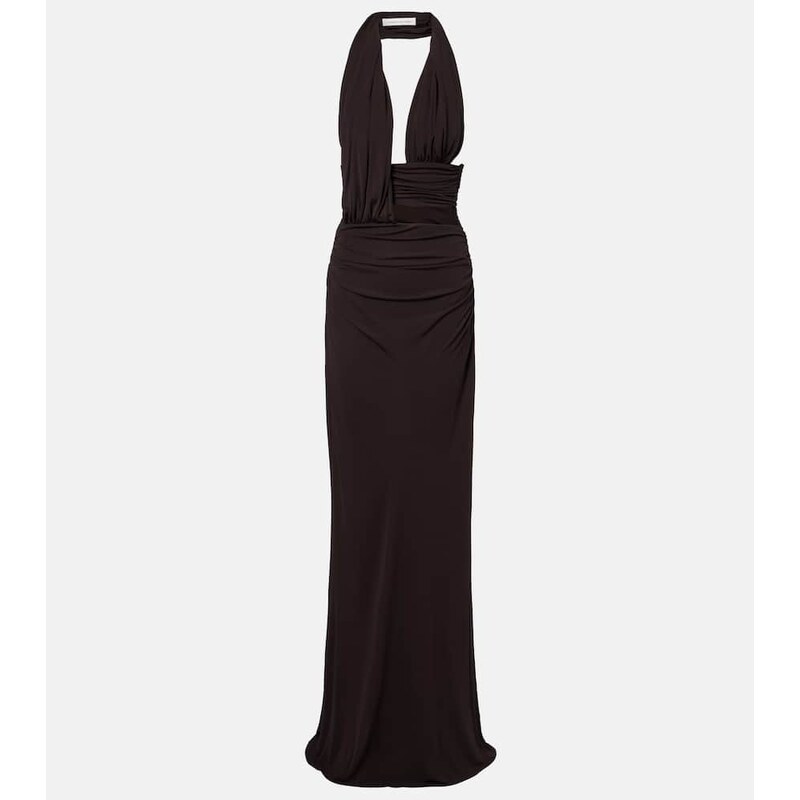 Christopher Esber Cutout halterneck jersey maxi dress