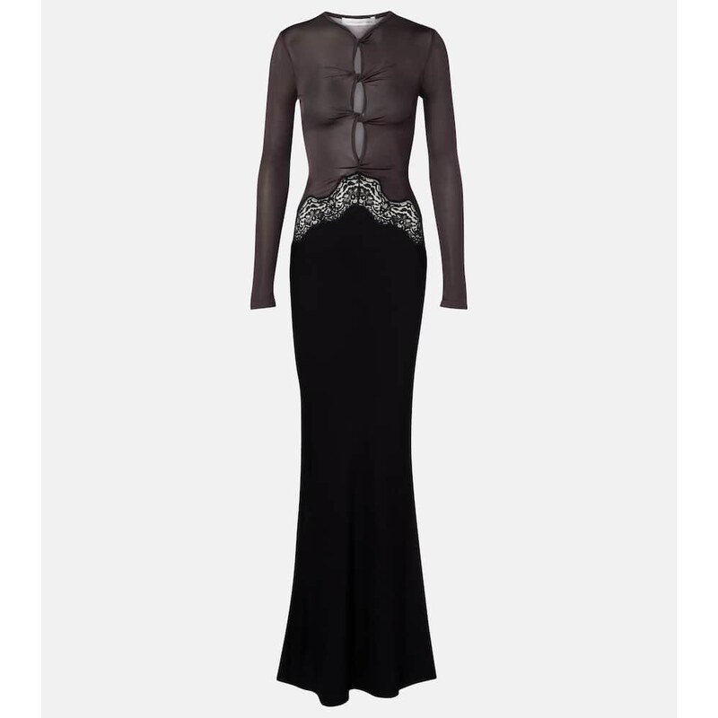 Christopher Esber Cutout lace-trimmed maxi dress