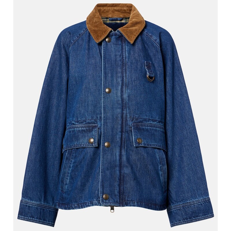 Polo Ralph Lauren Corduroy-trimmed denim jacket