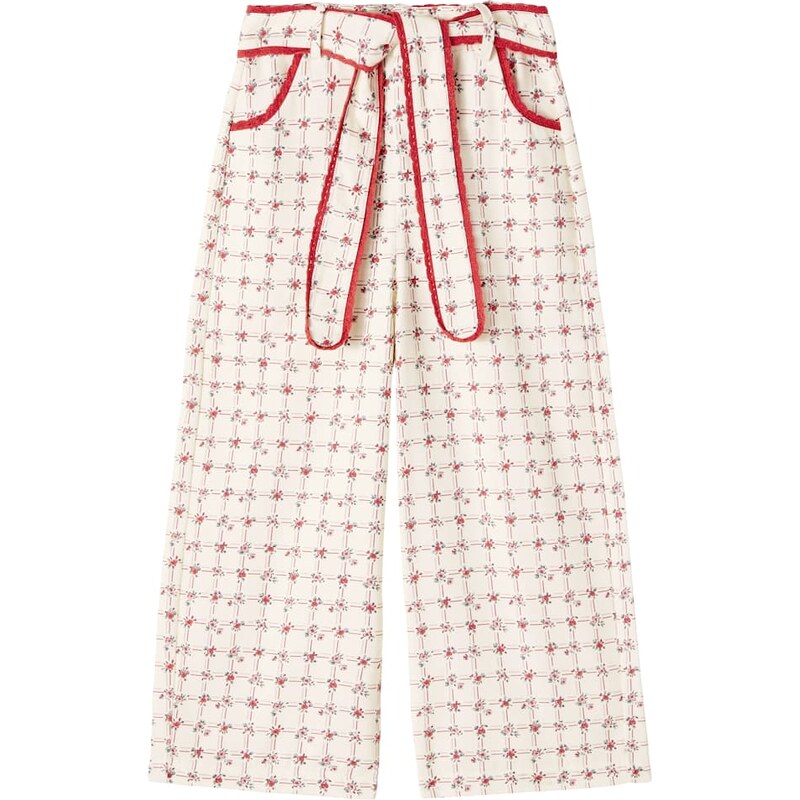 Bebe Organic Lissy floral cotton straight pants