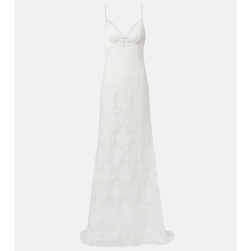 Self-Portrait Strappy floral lace gown