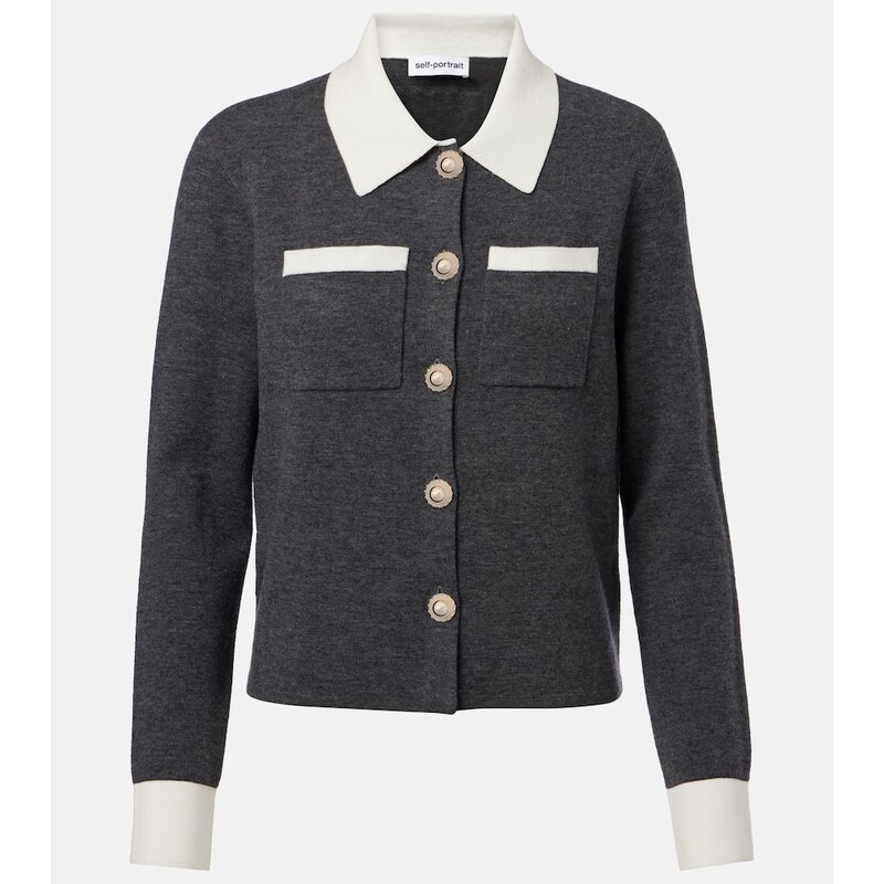 Self-Portrait Wool-blend cardigan