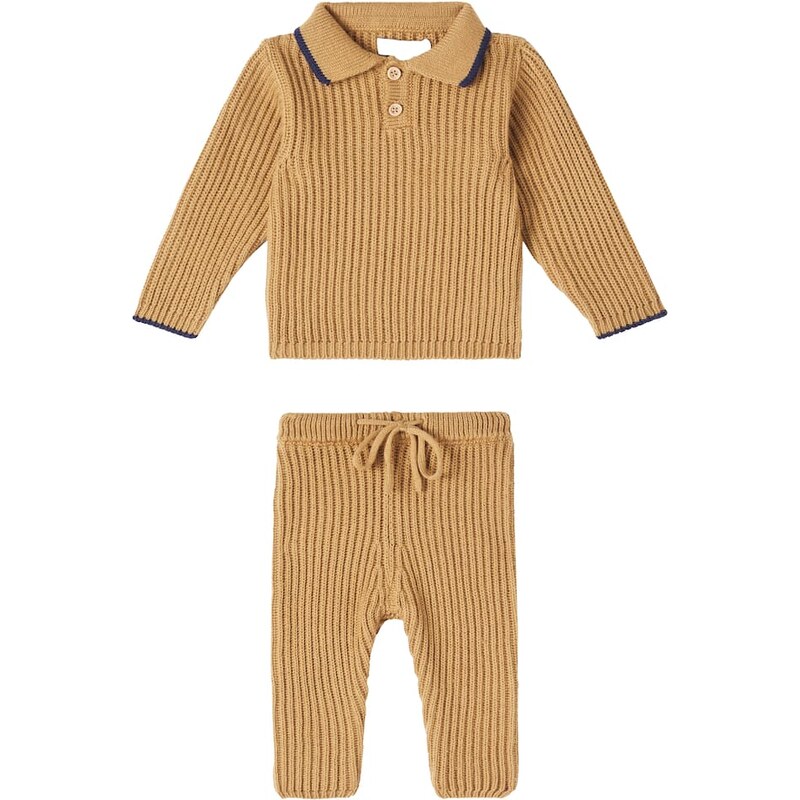 Bebe Organic Baby Oscar polo sweater and pants set