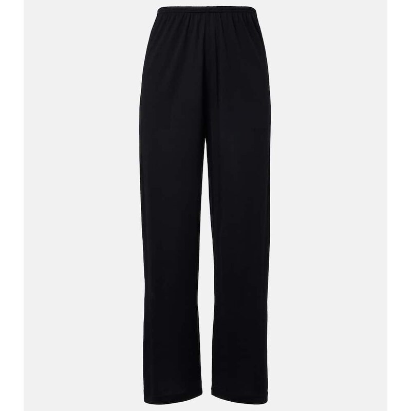 Toteme Cotton and silk straight pants