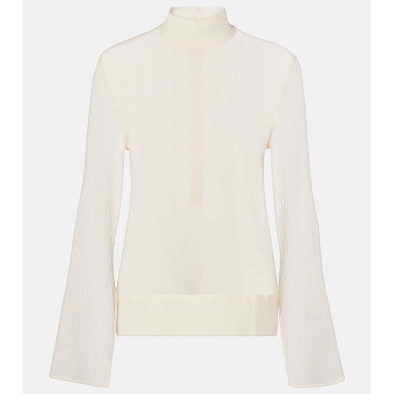 Toteme Sheer cotton and silk top