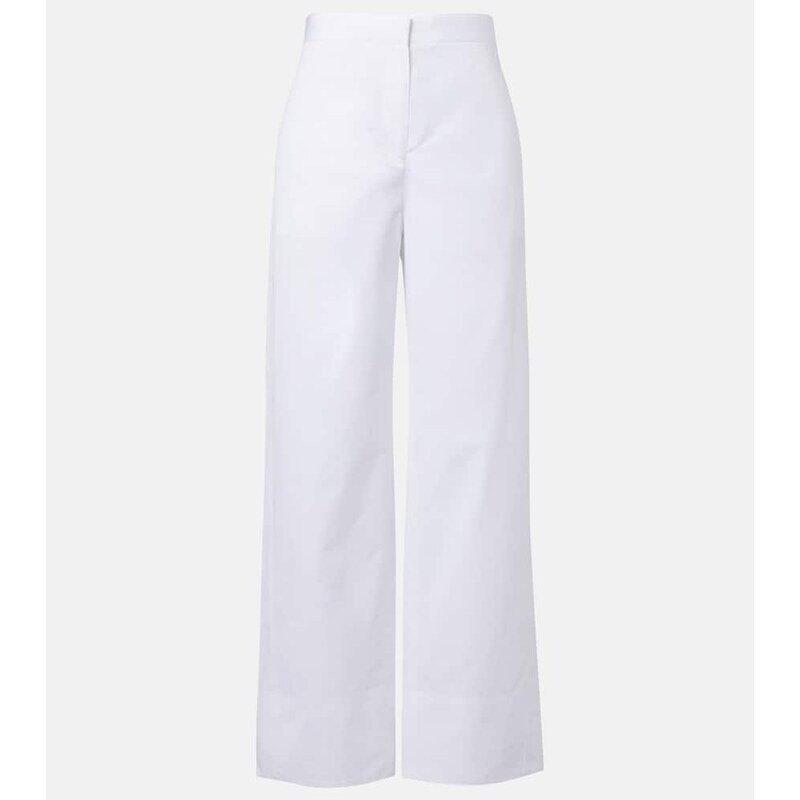 Toteme Twisted Seam cotton poplin wide-leg pants