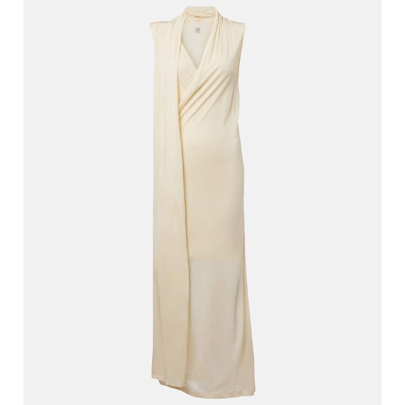 Toteme Draped scarf-detail jersey wrap dress