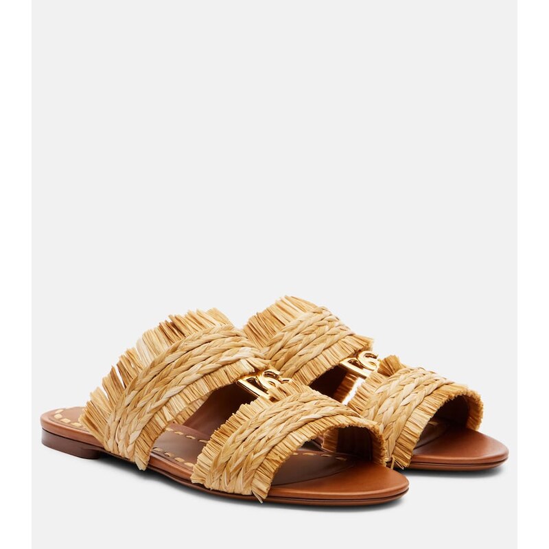 Dámské pantofle Dolce&Gabbana DG v beige odstínu