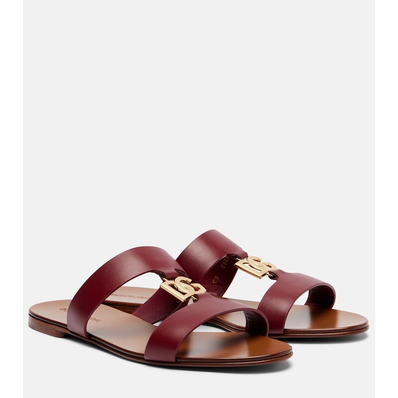 Dolce&Gabbana DG leather slides