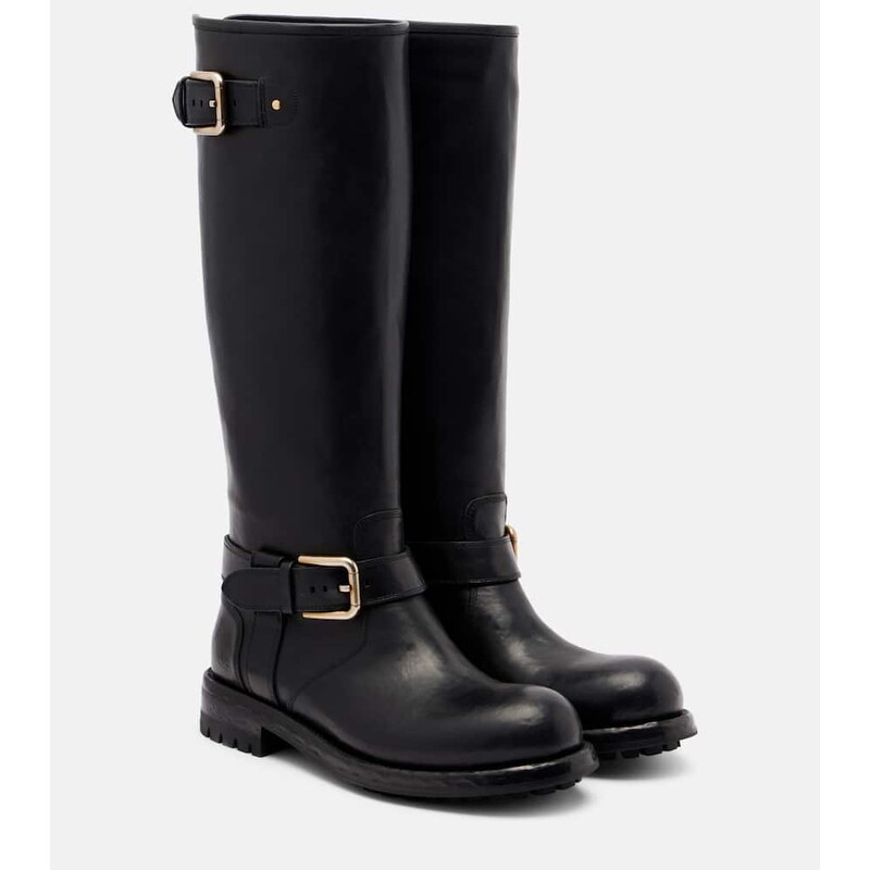 Dolce&Gabbana Leather biker boots