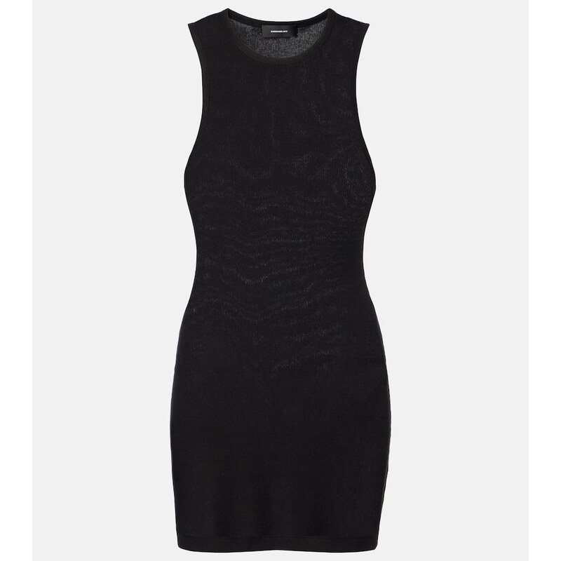 Wardrobe.NYC Racer cotton-blend minidress