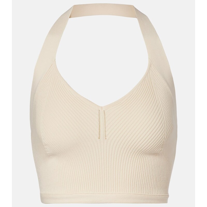 Wardrobe.NYC Knitted cotton crop top