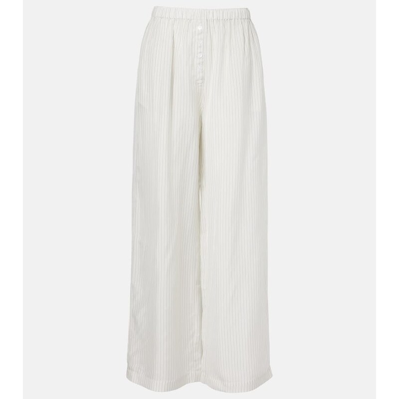 The Frankie Shop Brenna sheer striped wide-leg pants